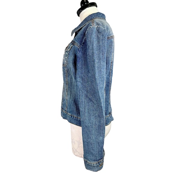Cache Studded Denim Jacket Women's 12 - Picture 7 of 14